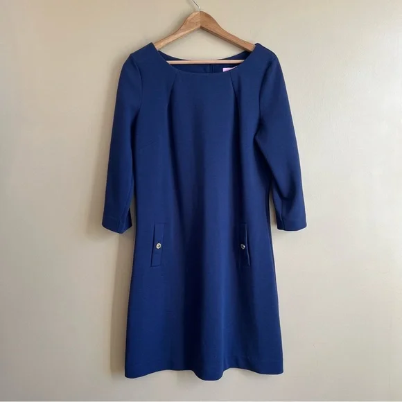 LILLY PULITZER Navy Charlene Shift Dress Size Large - Picture 2 of 8